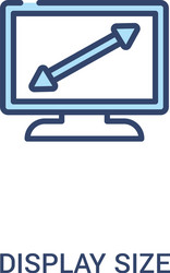 display size concept 2 colored icon simple line vector image