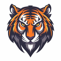 esport logotype tiger icon sticker cat Vector Image