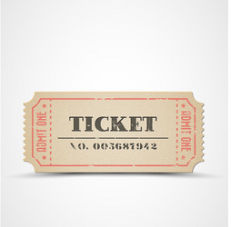 One cinema ticket with barcode Royalty Free Vector Image