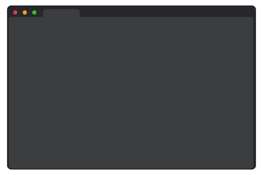 web browser mockup window in dark mode modern flat vector image