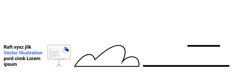 cloud computing concept with graph presentation vector image
