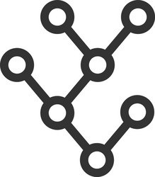 flat binary tree icon vector image
