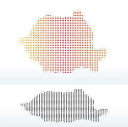 map of romania with dot pattern vector image