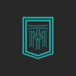 Rs logo monogram shield shape with crown design Vector Image