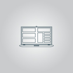 Notebook icon vector