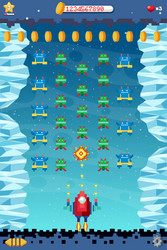 retro pixel space game interface vector image