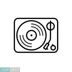 Vinyl record player icon music sign graph Vector Image