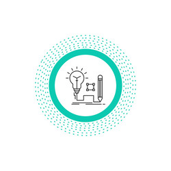 idea insight key lamp lightbulb line icon isolated vector image