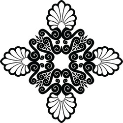 Intricate Floral Scroll Pattern vector image