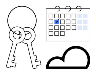 key elements of planning and access with schedule vector image