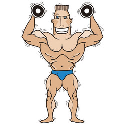Naked Couple - Bodybuilder Pose Royalty Free Vector Image