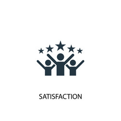 Satisfaction icon simple element vector