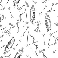 seamless pattern with arrows and bow vector image