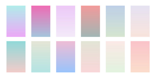 set of soft pastel color palette poster for ui vector image
