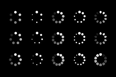 set website loading icon circle buffer loader vector image