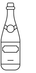 Sparkling Wine Bottle Icon vector image