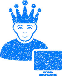 computer moderator grainy texture icon vector image
