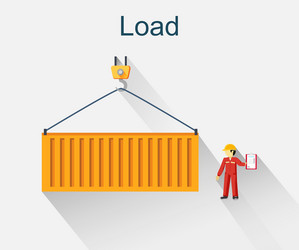 Container Loading Icon Set vector image