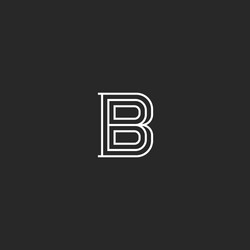Elegant Monogram B Initial Logo Vector Image