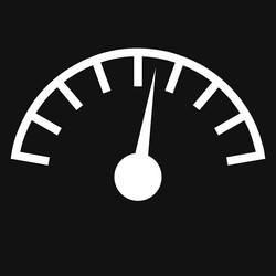 Gauge meter level indicator icon symbol vector