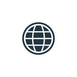 globe icon simple element for web vector image
