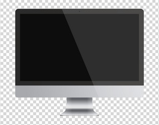 modern computer monitor display with black screen vector image