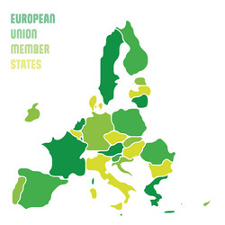 simplified smooth map of eu vector image