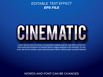 text effect font editable typography 3d vector image
