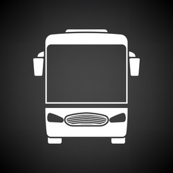 Tourist bus icon front view vector