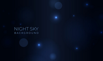 Blue night sky with bokeh light effect vector