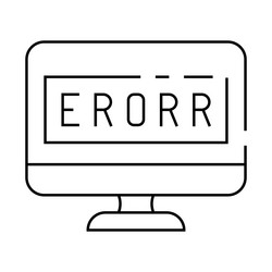 error operating system line icon vector image