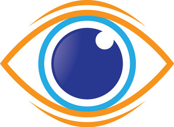 Abstract swirl 3d eye shape logo Royalty Free Vector Image