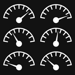 gauge meter level indicator icon symbol vector image