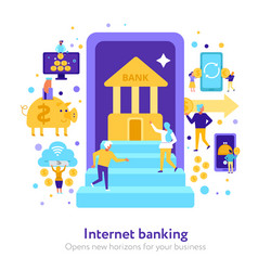 Core banking concept metaphor Royalty Free Vector Image