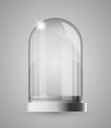 magic crystal flask of glass empty snow bulb vector image