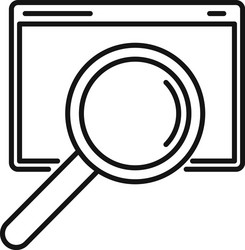 magnifier links web page icon outline style vector image