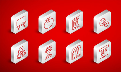 set line projection screen apple certificate vector image