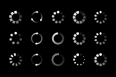 set website loading icon circle buffer loader vector image
