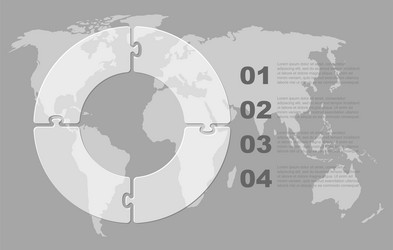 Transparent diagram infographic process on 4 steps