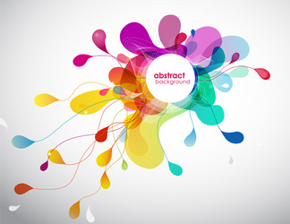 abstract colored background with different shapes vector image