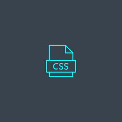 Css concept blue line icon simple thin element vector