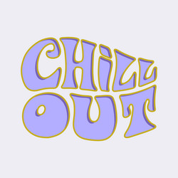 Groovy Chill Vibes - Retro Typography vector image