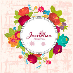 Invitations flowers for holiday vector