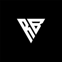 Br logo with triangle shape and circle rounded Vector Image
