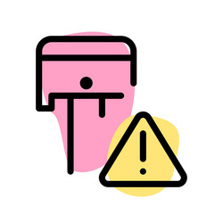 safety indication activated while installing vector image