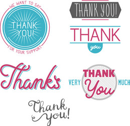 Thank you gratitude feeling emotions text vector