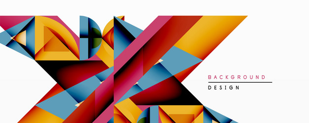 abstract geometric shapes overlap creating vector image