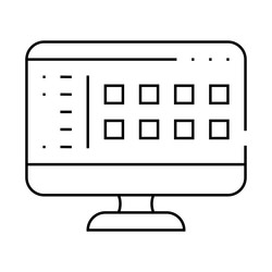 files of operating system line icon vector image