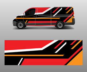 Modern Van Wrap Templates Vector Image