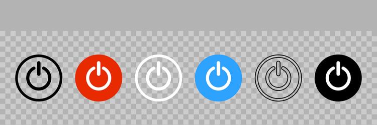 Power Button Icons - Start/Stop vector image